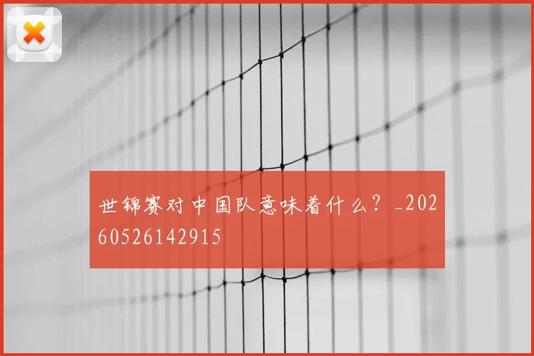 世锦赛对中国队意味着什么？_20260526142915